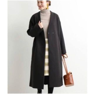 イエナ(IENA)のIENA MANTECOノーカラーコート　サイズ34 / 20AW(ロングコート)