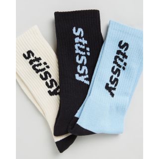 ステューシー(STUSSY)の海外限定・3足セット❗️STUSSY ステューシー　靴下　ソックス　(ソックス)