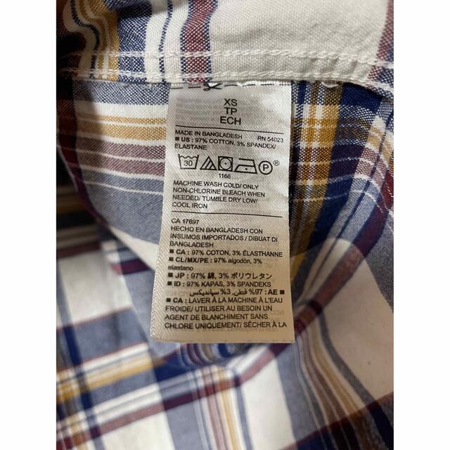 Old Navy(オールドネイビー)のOLDNAVY（GAP）チェックシャツ　サイズXS メンズのトップス(シャツ)の商品写真