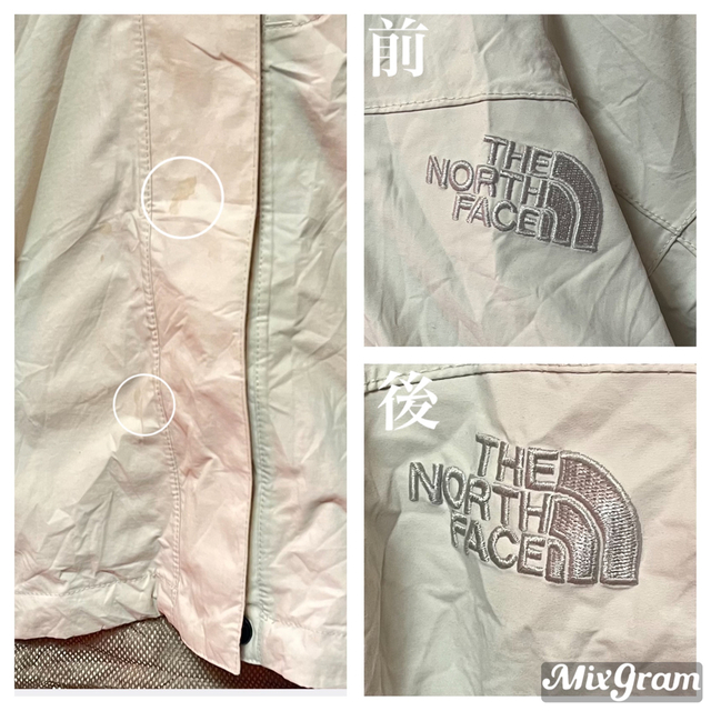 THE NORTH FACE(ザノースフェイス)のノースフェイス マウンテンパーカ ジャケット ホワイト 刺繍ロゴ ハイベント 白 レディースのジャケット/アウター(ナイロンジャケット)の商品写真