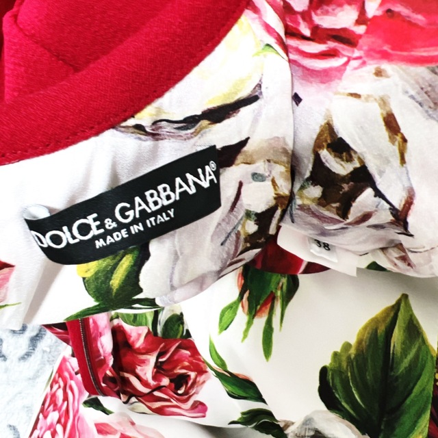 美品　DOLCE&GABBANAドルガバ ローズ　立体花　薔薇　ワンピース