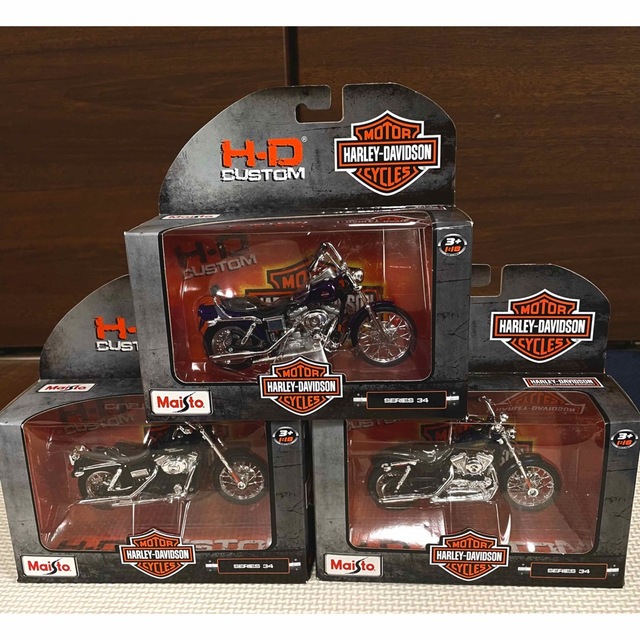 Harley Davidson(ハーレーダビッドソン)のHARLEY-DAVIDSON ハーレーダビットソン シリーズ34 3種類セット エンタメ/ホビーのおもちゃ/ぬいぐるみ(模型/プラモデル)の商品写真