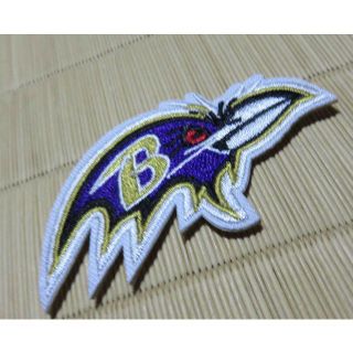 小型BR紫鴉■NFLボルチモア・レイブンズBaltimoreアメフト刺繍ワッペン(アメリカンフットボール)