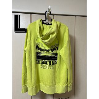 ザノースフェイス(THE NORTH FACE)の新品　ノースフェイス　スウェットパーカー　レディース　L  黄色　フーディー起毛(パーカー)