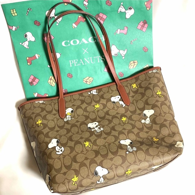 COACH - 可愛い♪ コーチ×ピーナッツ シグネチャー スヌーピー トート