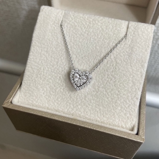 美品 ポンテヴェキオ K18WG ダイヤ計0.34ct デザイン ネックレス