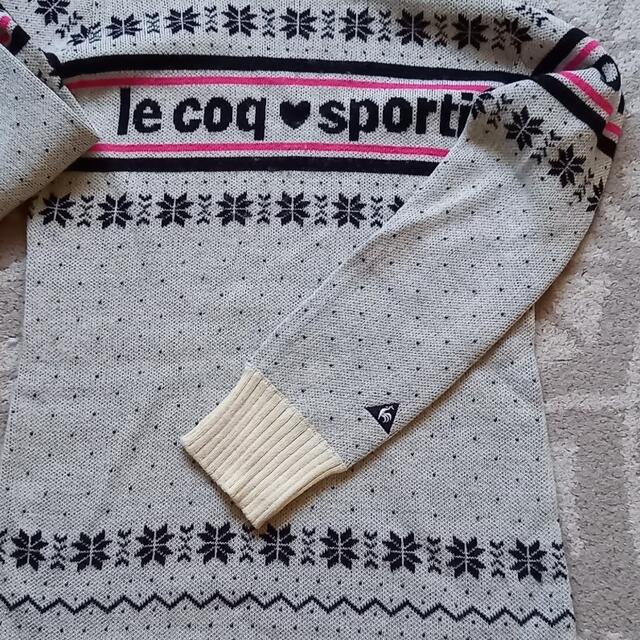 le coq sportif(ルコックスポルティフ)の値下げ✧︎le coq sportif✧︎ ゴルフ用ニットワンピース 美品 M スポーツ/アウトドアのゴルフ(ウエア)の商品写真