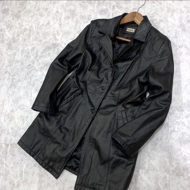 JESSICA レザー 本革 ジャケット スカート セット ブロンズ M-