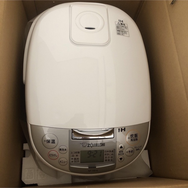 象印 IH炊飯ジャー 1升炊き NP-XB18-WA ホワイト(1台) 【5%OFF】 8526