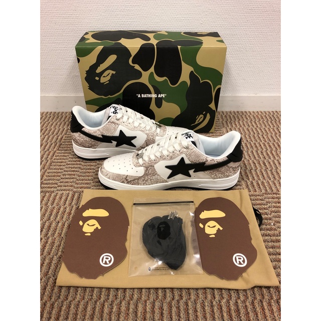 A BATHING APE(アベイシングエイプ)の【新品】A BATHING APE BAPE STA スネークスキン調スニーカー メンズの靴/シューズ(スニーカー)の商品写真