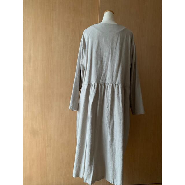Samansa Mos2 Vネック開きコート ベージュ