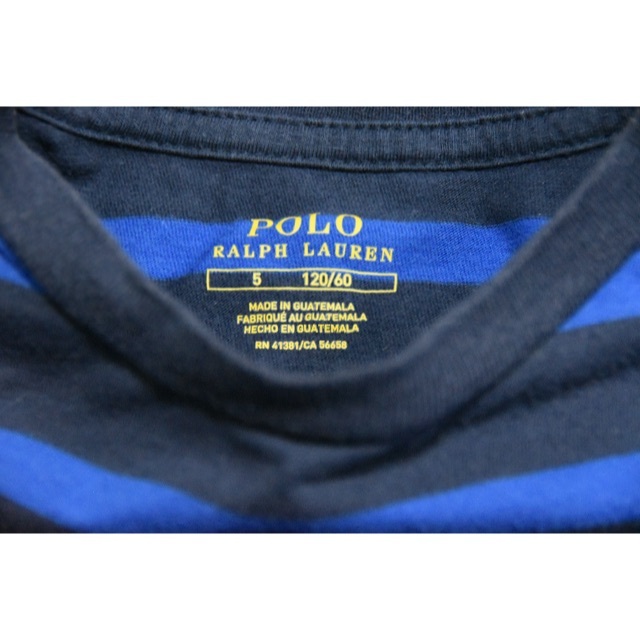 POLO RALPH LAUREN(ポロラルフローレン)のポロラルフローレン　長袖ボーダーTシャツ　120　男の子 キッズ/ベビー/マタニティのキッズ服男の子用(90cm~)(Tシャツ/カットソー)の商品写真