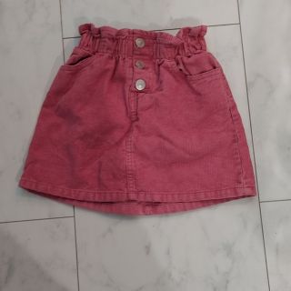 ザラキッズ(ZARA KIDS)のZARA　コーデュロイピンクスカート(スカート)