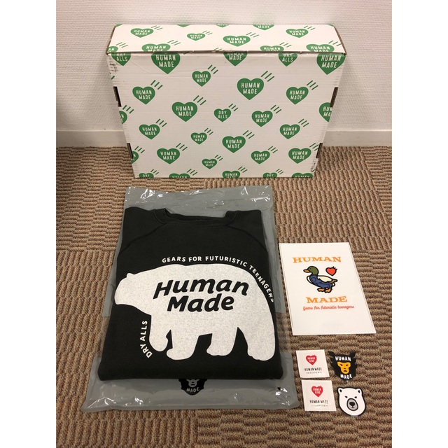 【新品】HUMAN MADE 前面シロクマプリントスウェットCREWNECK