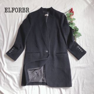 エルフォーブル(ELFORBR)の美品✨ELFORBR エルフォーブル コート チェスターコート ウール カシミヤ(チェスターコート)