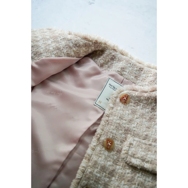 Her lip to - Herlipto Wool-Blend Fancy Tweed Jacketの通販 by