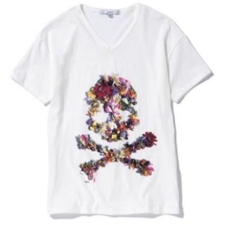 レアセル(rehacer)の美品☆rehacerフラワースカルTシャツM(Tシャツ/カットソー(半袖/袖なし))