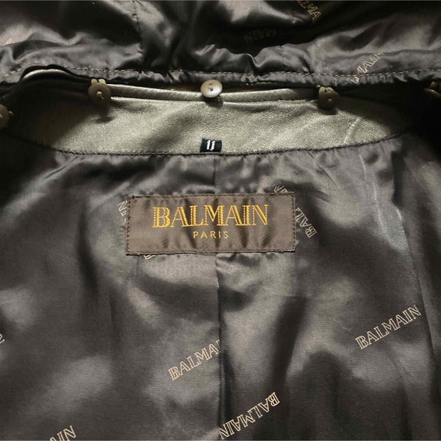 BALMAIN(バルマン)のラムレザー コート　バルマン   フーテッド レディースのジャケット/アウター(その他)の商品写真