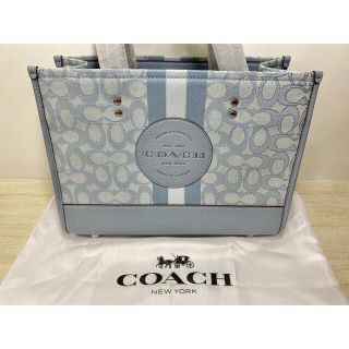 コーチ(COACH)の新品✨コーチ ジャガード レザー シグネチャー デンプシー (トートバッグ)