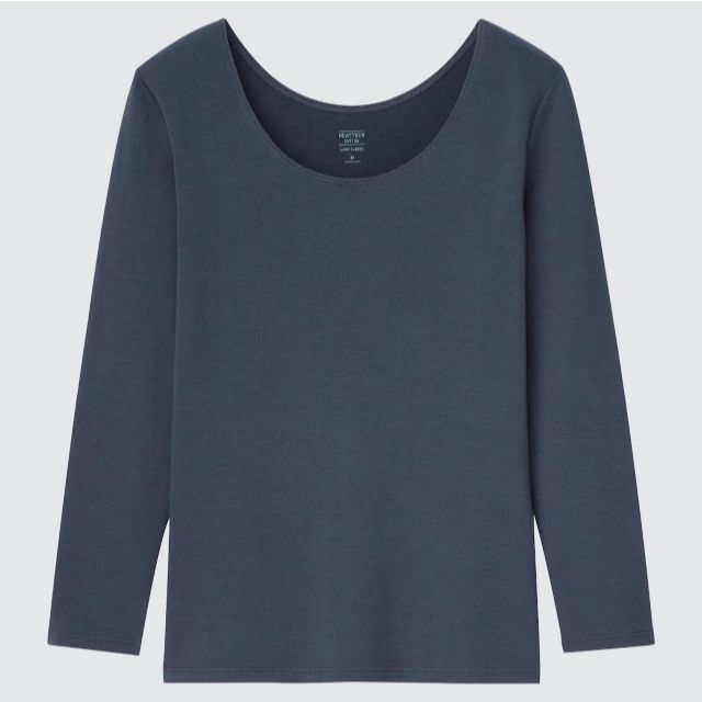 UNIQLO(ユニクロ)のヒートテック コットン 極暖 UネックT エクストラウォーム　黒 L　ユニクロ レディースのトップス(Tシャツ(長袖/七分))の商品写真