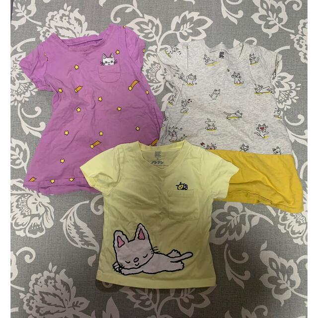 Graniph(グラニフ)の【グラニフ】ノンタン ワンピースチュニック2着＋Tシャツ1着 90 キッズ/ベビー/マタニティのキッズ服女の子用(90cm~)(Tシャツ/カットソー)の商品写真