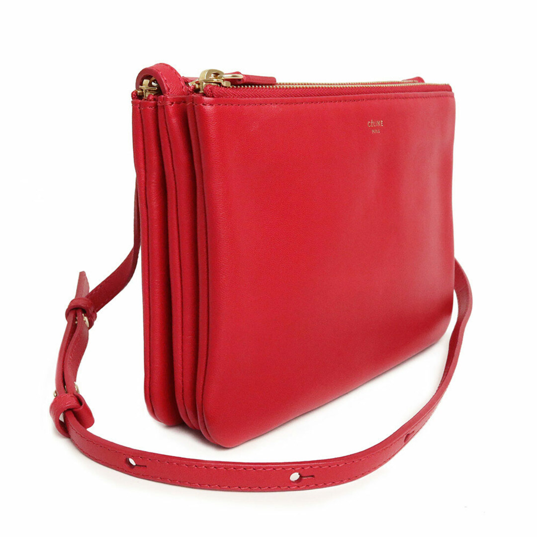celine - セリーヌ トリオ ショルダーバッグ 斜め掛け カーフスキン