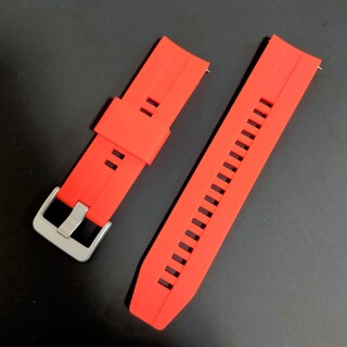 腕時計用バンド　ラバーベルト オレンジ ラグ幅22mm(22ミリ)(ラバーベルト)