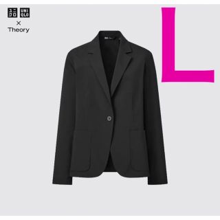 ユニクロ(UNIQLO)のUNIQLO セオリー 感動ジャケット ブラック L  レディース(テーラードジャケット)