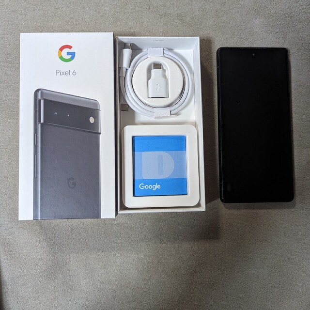 Google Pixel(グーグルピクセル)のGoogle Pixel 6 Stormy Black 128GB SIMフリー スマホ/家電/カメラのスマートフォン/携帯電話(スマートフォン本体)の商品写真