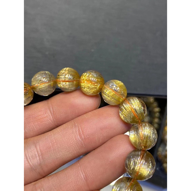 ⭐︎【天然】タイチンルチルクオーツ ブレスレット 11.5mm | www