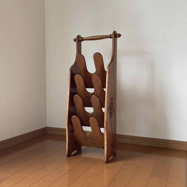 D&A YOSHIKAWA スリッパラック 彫刻 木製 アンティーク調