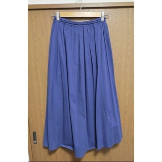 ヒロコビス(HIROKO BIS)のHIROKOBIS 　ブルー　ロングギャザースカート(ロングスカート)