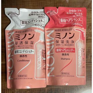 ミノン(MINON)の【2点】ミノン薬用ヘアシャンプー &コンディショナー詰替 380ml×各1個 (シャンプー/コンディショナーセット)