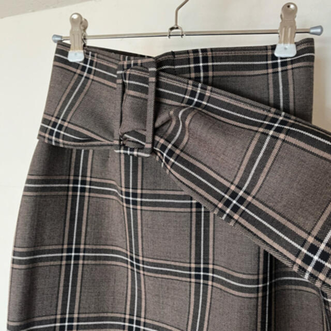 LE CIEL BLEU(ルシェルブルー)の【クリーニング済】LE CIEL BLUE Check Pencil Skirt レディースのスカート(ロングスカート)の商品写真