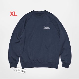 ワンエルディーケーセレクト(1LDK SELECT)のXLサイズ エンノイとスタイリスト私物 CREW SWEAT NAVY刺繍色白(スウェット)