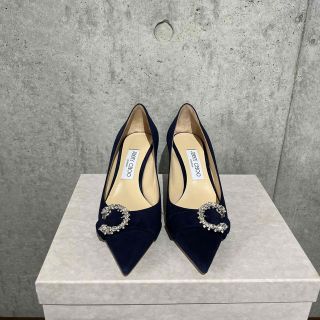 ジミーチュウ(JIMMY CHOO)のジミーチュウ　38  saresa 65 ビジュー　パンプス(ハイヒール/パンプス)