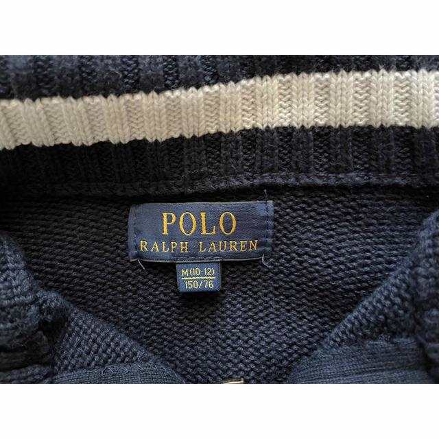 POLO RALPH LAUREN(ポロラルフローレン)のポロ　ラルフローレン　ジップアップ　カーディガン　ニット　ネイビー　人気　完売 レディースのトップス(ニット/セーター)の商品写真