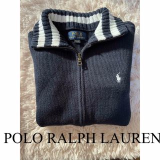 ポロラルフローレン(POLO RALPH LAUREN)のポロ　ラルフローレン　ジップアップ　カーディガン　ニット　ネイビー　人気　完売(ニット/セーター)