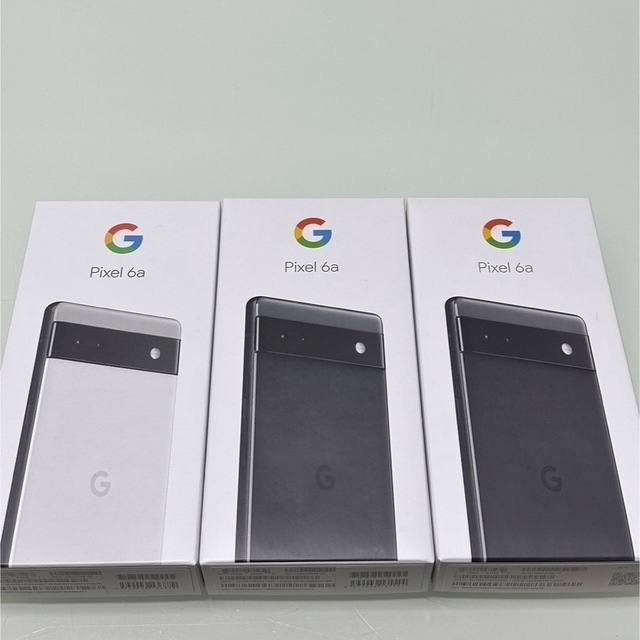【最安値挑戦】 Google Pixel - pixel6a charcoal.chalk 128GB（3台セット） スマートフォン本体