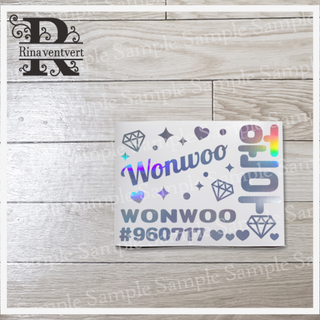 ホログラムステッカー★SEVENTEEN★ウォヌ Wonwoo セブチ