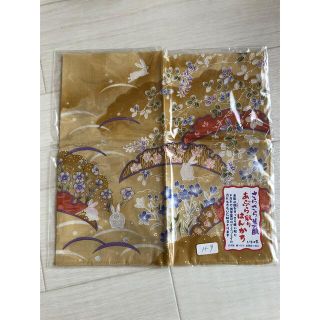 【新品未使用品】いろは堂　あぶら取りはんかち　花柄うさぎ柄(ハンカチ)