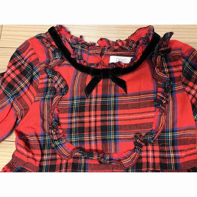 NEXT(ネクスト)のnext チェック柄ワンピース　2-3yrs(98cm) キッズ/ベビー/マタニティのキッズ服女の子用(90cm~)(ワンピース)の商品写真