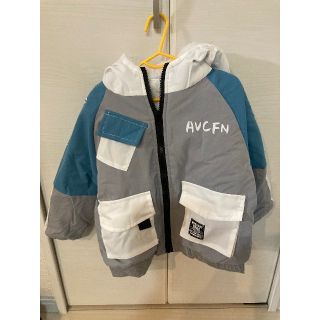 【みるく様専用】キッズ　フード付き　裏ボアジャケット　130センチ(ジャケット/上着)