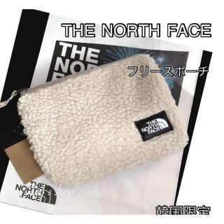 ザノースフェイス(THE NORTH FACE)のノースフェイス　スクエア型フリースポーチ　ボアポーチ　ベージュ(ポーチ)