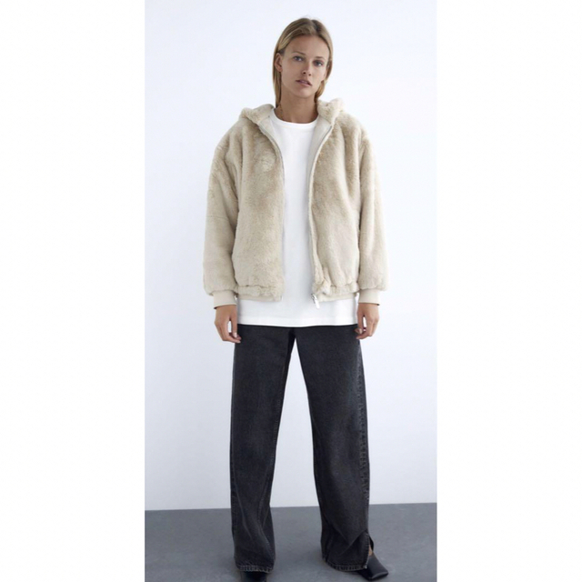 ZARA - ZARA リバーシブルボンバージャケット エクリュ Mの通販 ZARA - ZARA リバーシブルボンバージャケット エクリュ Mの通販