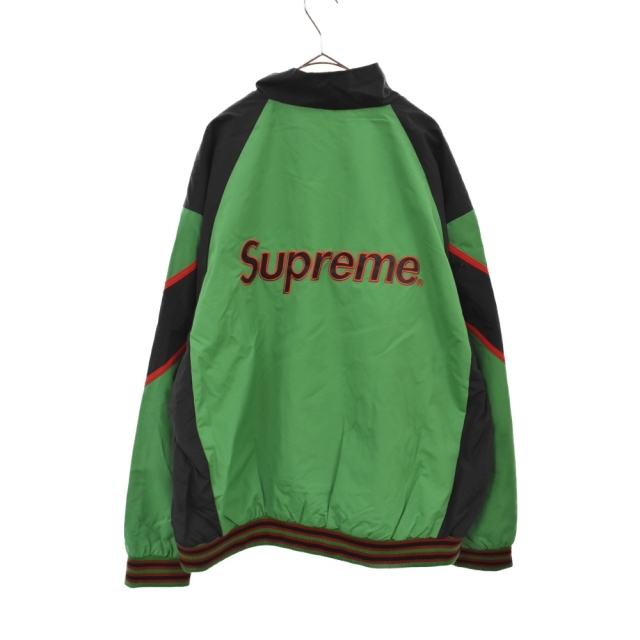 SUPREME シュプリーム 21AW New York Yankees Track Jacket×ニューヨークヤンキースコラボ ナイロントラックジャケット グリーン