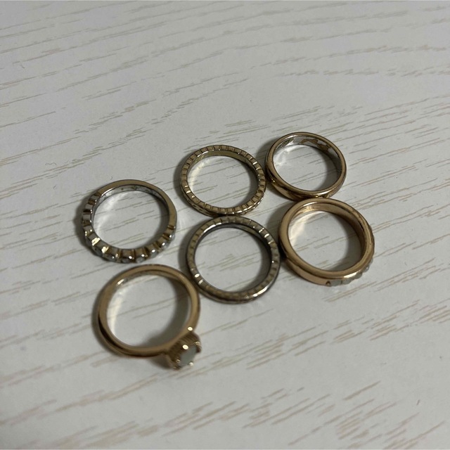 リング 指輪 6個セット ゴールド アクセサリー レディースのアクセサリー(リング(指輪))の商品写真