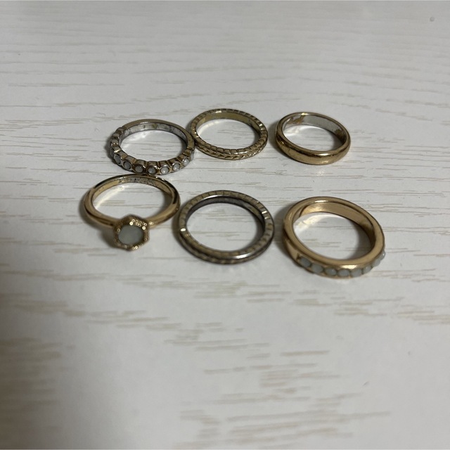 リング 指輪 6個セット ゴールド アクセサリー レディースのアクセサリー(リング(指輪))の商品写真