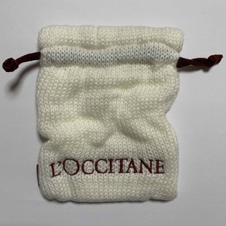 ロクシタン(L'OCCITANE)のロクシタン L'OCCITANE 巾着 完全新品 ノベルティ ふわふわ 白(ポーチ)
