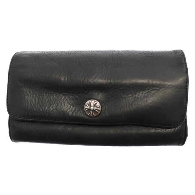 CHROME HEARTS クロムハーツ WALLET JUDY CROSS BUTTON ジュディクロス ボタン装飾 レザー ウォレット 財布 ※海外ギャラ付き194センチ表記サイズ